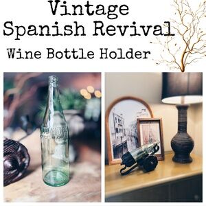 Vintage Wine Bottle Holder & Bottle